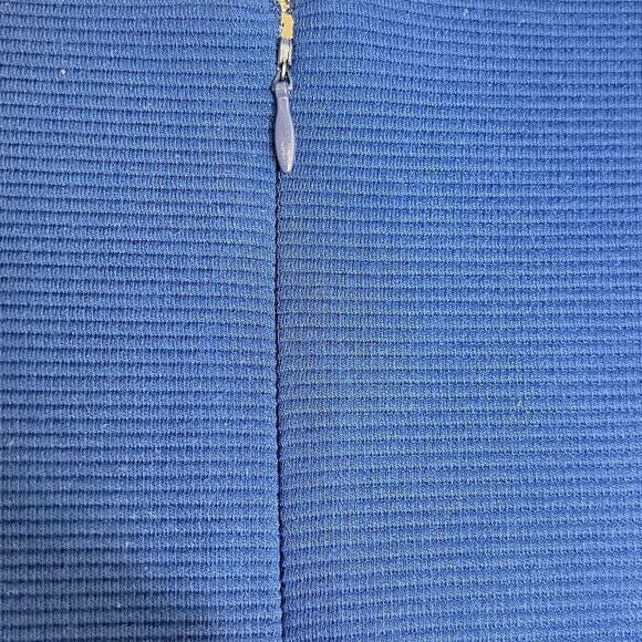 Merona Royal Blue V-Neck Textured Flared‎ Dress With Pockets Size Medium - Picture 3 of 7